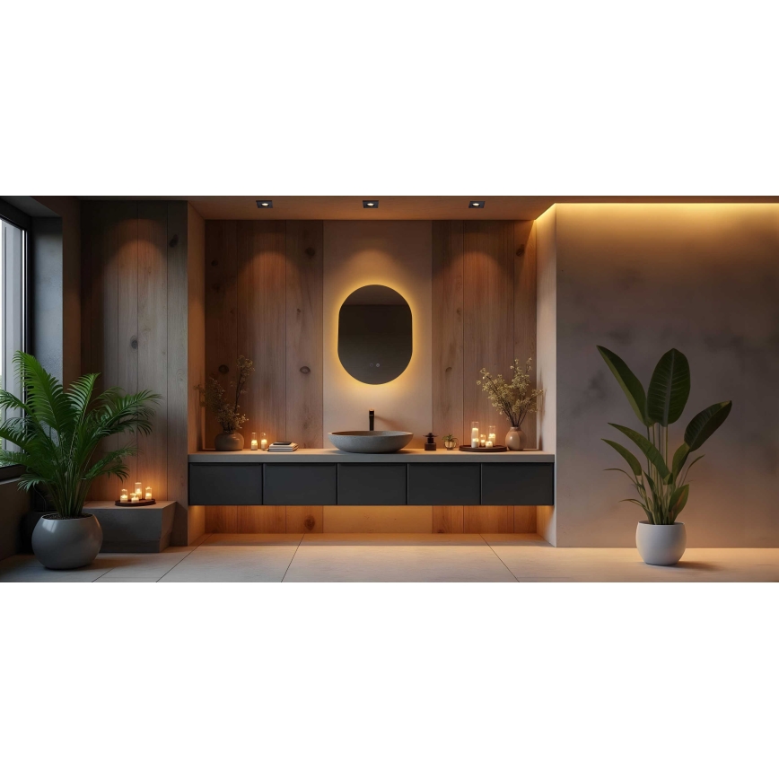Zuma Line -  LED-Badezimmer-Wandspiegel mit Heizung und Hintergrundbeleuchtung LED/24W/230V 3000/4000/6000K 70x50 cm IP44
