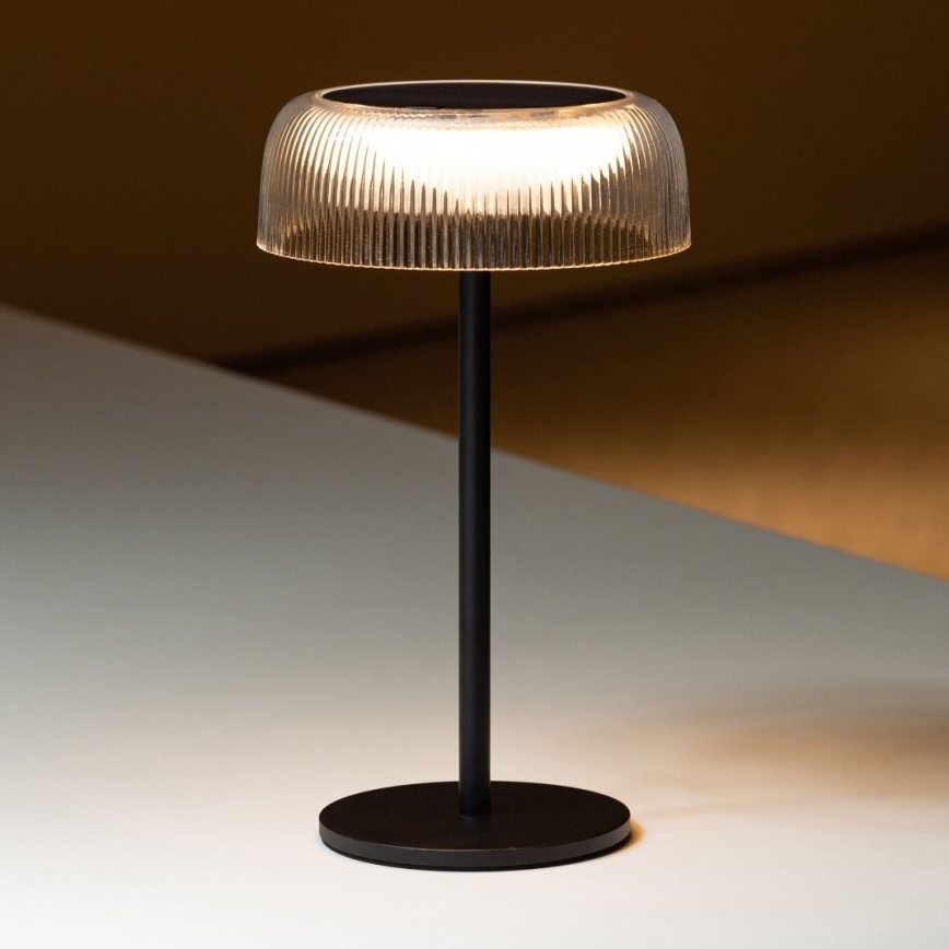 Zuma Line - Dimmbare, aufladbare LED-Solar-Tischleuchte LED/2,5W/2000 mAh IP44 schwarz