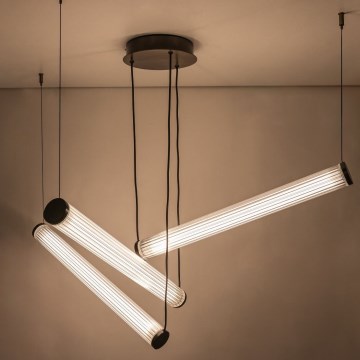 Zuma Line - dimmbare LED-Pendelleuchte mit Seilaufhängung LED/64W/230V 2700-6500K schwarz + Fernbedienung