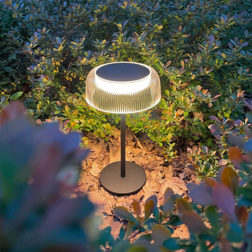 Zuma Line - Dimmbare, aufladbare LED-Solar-Tischleuchte LED/2,5W/2000 mAh IP44 schwarz