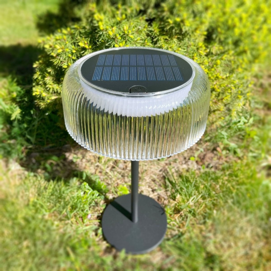 Zuma Line - Dimmbare, aufladbare LED-Solar-Tischleuchte LED/2,5W/2000 mAh IP44 schwarz