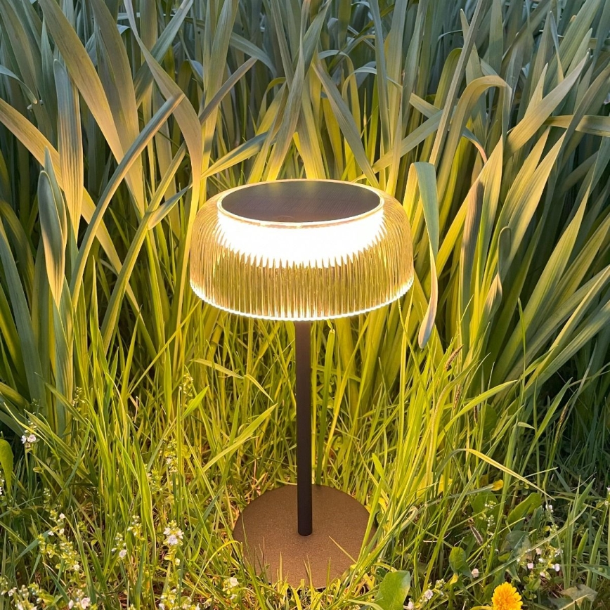 Zuma Line - Dimmbare, aufladbare LED-Solar-Tischleuchte LED/2,5W/2000 mAh IP44 schwarz
