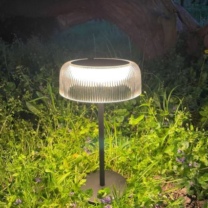 Zuma Line - Dimmbare, aufladbare LED-Solar-Tischleuchte LED/2,5W/2000 mAh IP44 schwarz