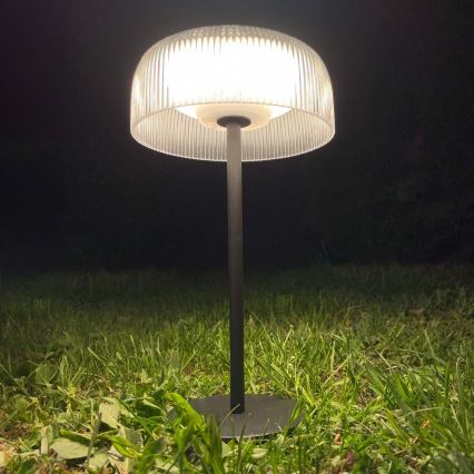 Zuma Line - Dimmbare, aufladbare LED-Solar-Tischleuchte LED/2,5W/2000 mAh IP44 schwarz