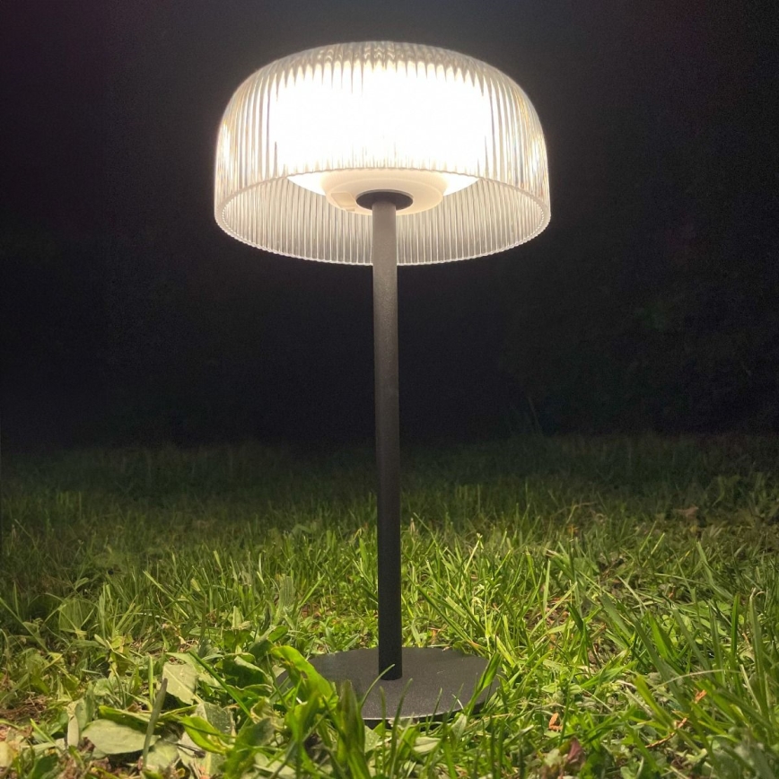 Zuma Line - Dimmbare, aufladbare LED-Solar-Tischleuchte LED/2,5W/2000 mAh IP44 schwarz