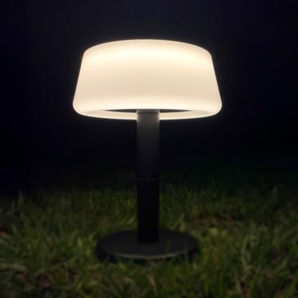 Zuma Line - Dimmbare, aufladbare Solar-Tischleuchte LED/2,2W/2000 mAh IP44 schwarz
