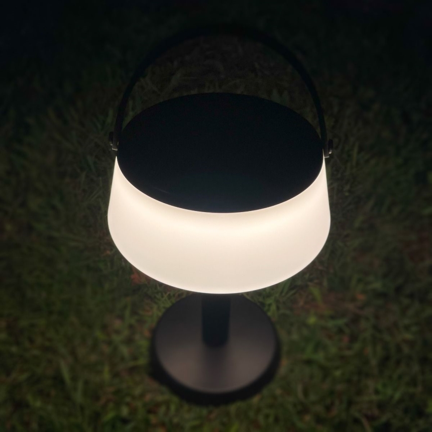 Zuma Line - Dimmbare, aufladbare Solar-Tischleuchte LED/2,2W/2000 mAh IP44 schwarz