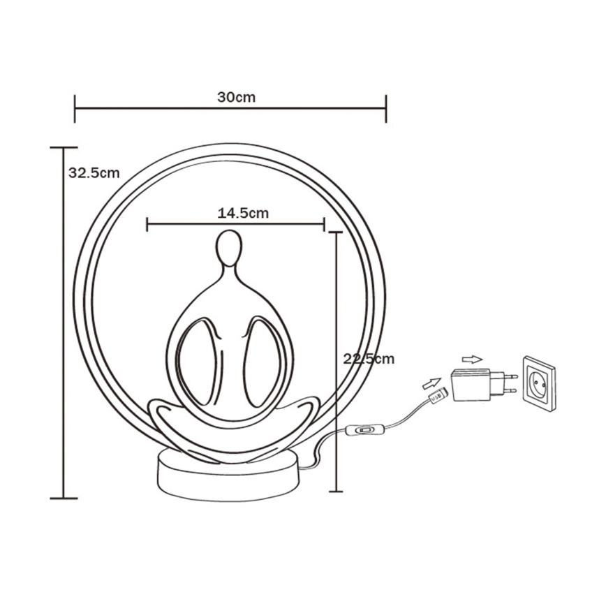 Zuma Line - LED-Tischleuchte LED/4W/5V schwarz/golden