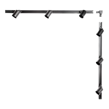 Zuma Line - Einbaustrahler für Schienensystem 6xGU10/10W/230V schwarz + Schienenzubehör