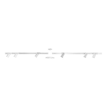 Zuma Line - Einbaustrahler für Schienensystem 6xGU10/10W/230V Weiß + Schienenzubehör