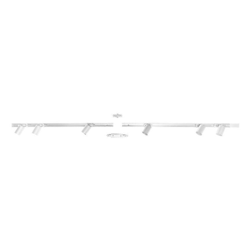 Zuma Line - Einbaustrahler für Schienensystem 6xGU10/10W/230V Weiß + Schienenzubehör