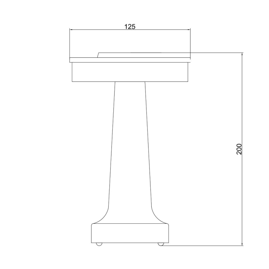 Zuma Line - Dimm- und aufladbare LED-Tischleuchte LED/2,5W/1200 mAh 3000/4000/6000K golden