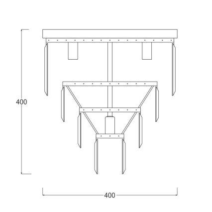 Zuma Line -GLD - Kristalldeckenleuchte 5xE14/40W/230V