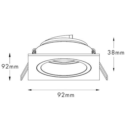 Zuma Line - Einbaubeleuchtung 1xGU10/50W/230V weiß