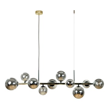 Zuma Line - Hängeleuchte an Kabel 10xG9/8W/230V gold/rauchschwarz