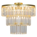 Zuma Line - Kristall-Aufbaukronleuchter 4xE14/40W/230V golden