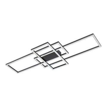 Zuma Line - LED dimmbares Kristall-Deckenleuchte LED/52W/230V 2700-6000K Schwarz + Fernbedienung