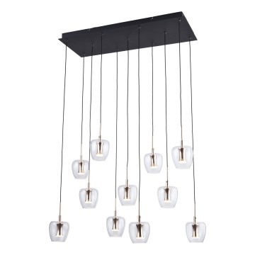 Zuma Line - LED Pendelleuchte an Stahlseil 11xLED/3W/230V schwarz