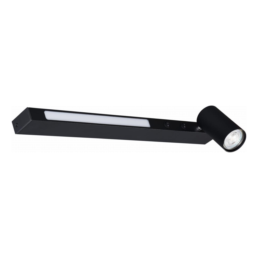 Zuma Line - LED Wandleuchte Spot 1xGU10/5W/230V + LED/8W schwarz