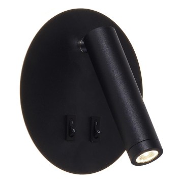 Zuma Line - LED-Wandspot LED/5,5W/230V 4000K + LED/2,5W 3000K schwarz