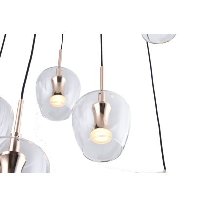 Zuma Line - LED Pendelleuchte an Stahlseil 11xLED/3W/230V schwarz