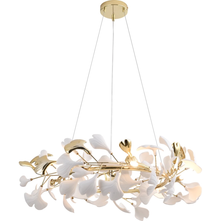 Zuma Line - Kronleuchter mit Kabelaufhängung 6xG9/42W/230V Ø 74 cm goldfarben