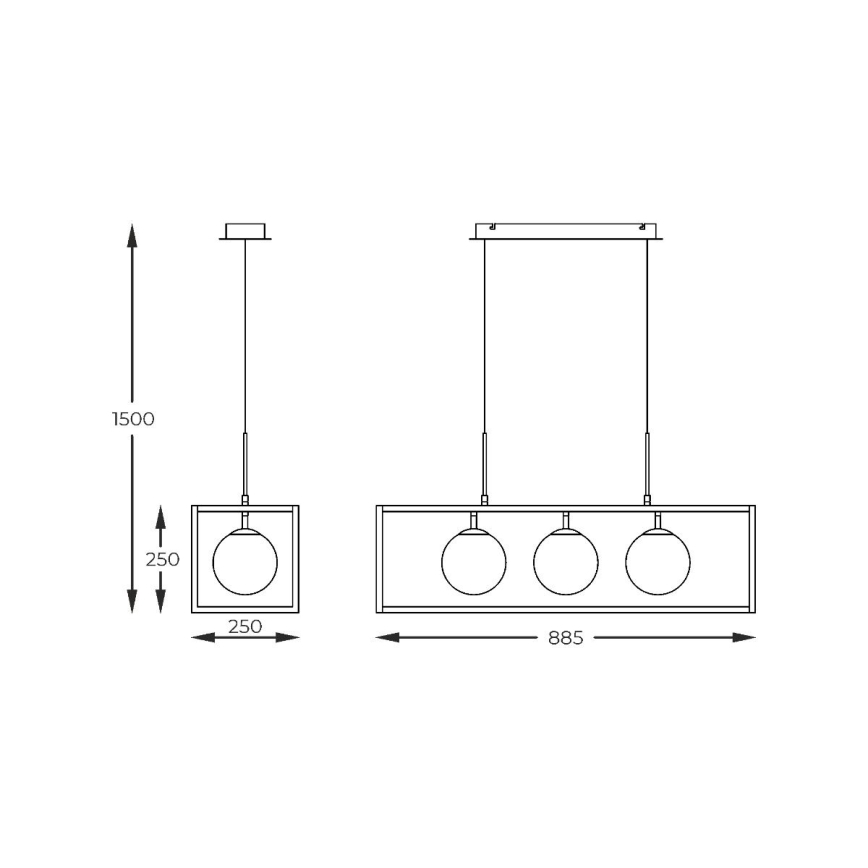 Zuma Line - LED Kronleuchter an Kabel 3xG9/3,5W/230V + LED/33W 2700-6000K + Fernbedienung