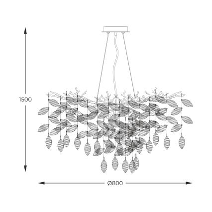 Zuma Line - Kronleuchter an Aufhängung 10xG9/3,5W/230V glänzendes Chrom