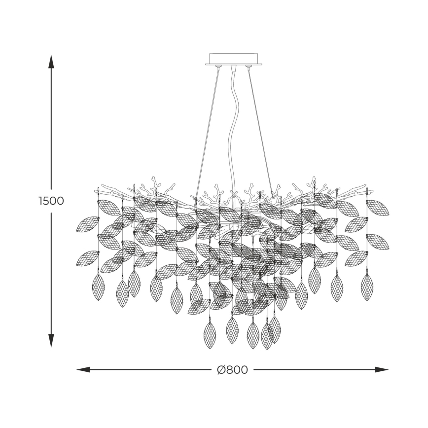 Zuma Line - Kronleuchter an Aufhängung 10xG9/3,5W/230V glänzendes Chrom