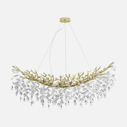 Zuma Line - Pendelleuchte mit Drahtseilaufhängung 14xG9/3,5W/230V 115x40 cm goldfarben