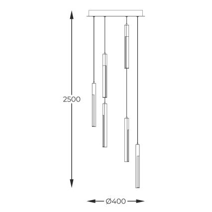 Zuma Line - Dimmbare LED-Hängeleuchte an Schnur LED/25W/230V