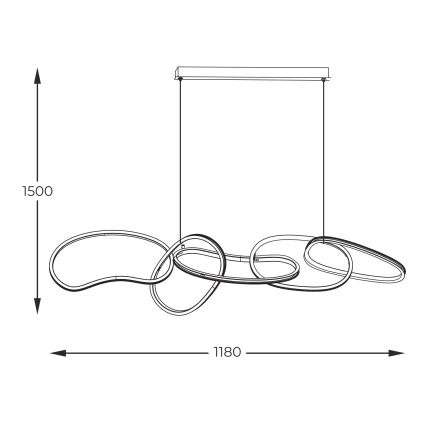 Zuma Line - LED dimmbare Hängeleuchte an Kabel LED/56W/230V gold