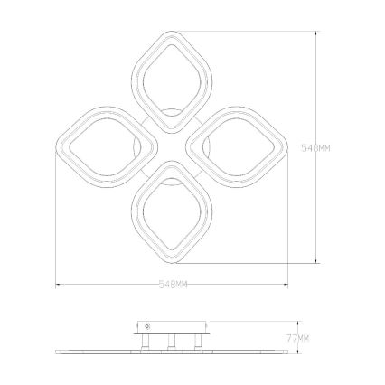 Zuma Line - Dimmbare LED-Deckenleuchte LED/30W/230V 3000-6000K weiß + Fernbedienung