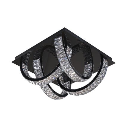 Zuma Line - LED dimmbares Kristall-Deckenleuchte LED/23,5W/230V 2700-6000K Schwarz + Fernbedienung