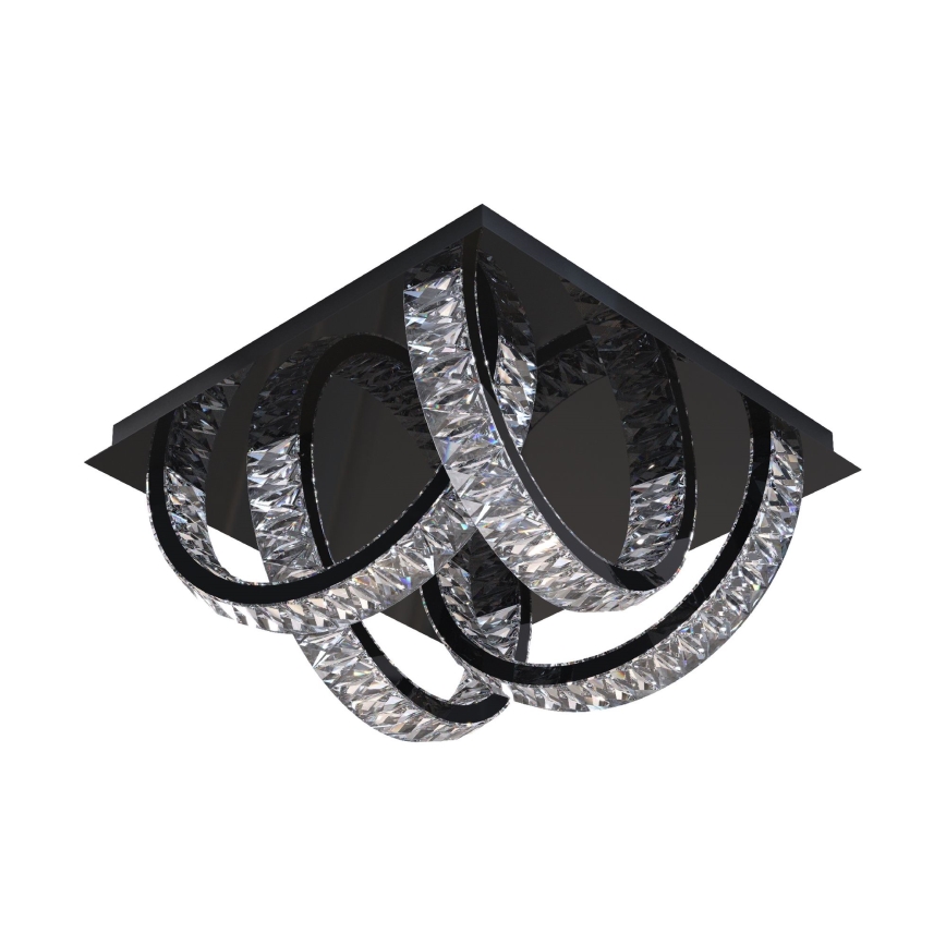 Zuma Line - LED dimmbares Kristall-Deckenleuchte LED/23,5W/230V 2700-6000K Schwarz + Fernbedienung