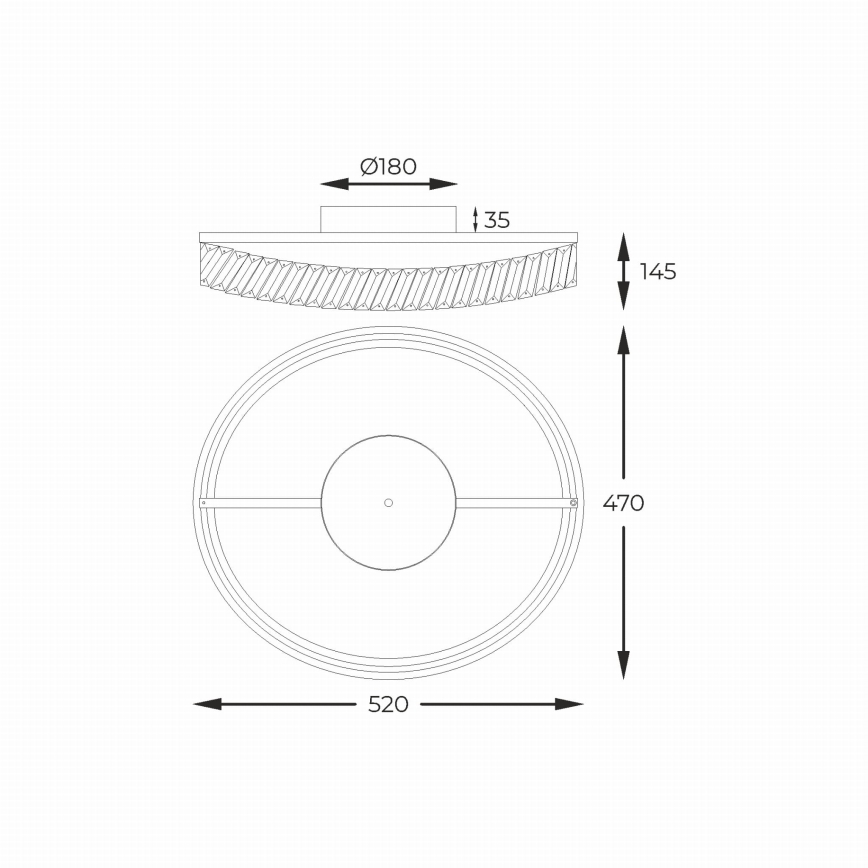 Zuma Line - dimmbare LED-Deckenleuchte LED/36W/230V Ø 52 cm Roségold