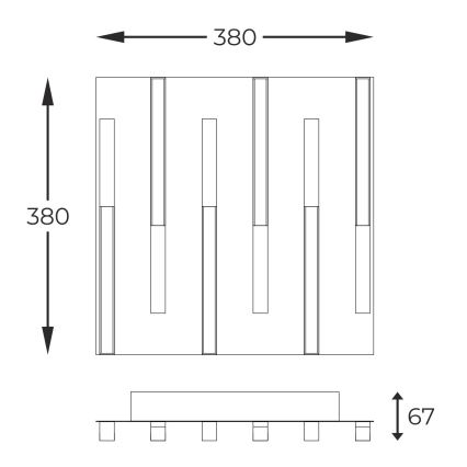 Zuma Line - LED dimmbare Deckenleuchte LED/26W/230V