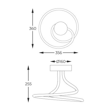 Zuma Line - Dimmbare LED-Aufbauleuchte LED/26W/230V schwarz