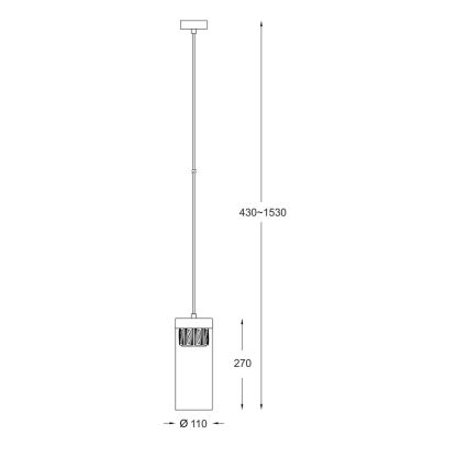 Zuma Line - Kristallkronleuchter an Schnur 1xG9/28W/230V