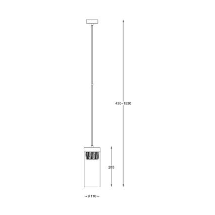 Zuma Line - Kristallkronleuchter an Schnur 1xG9/28W/230V