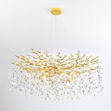 Zuma Line - Pendelleuchte an Kabel 14xG9/3,5W/230V Ø 100 cm goldfarben