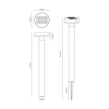 Zuma Line - LED-Solarleuchte mit Bewegungs- und Dämmerungssensor LED/4,5W/2000 mAh IP44 schwarz
