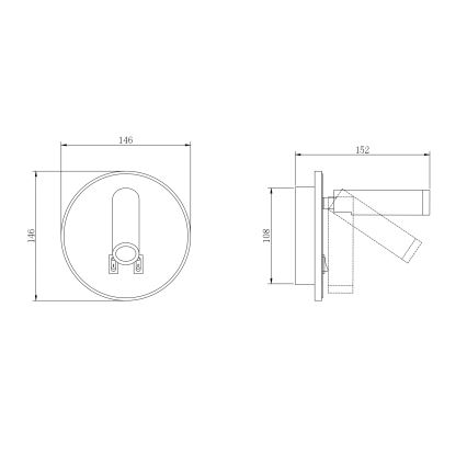 Zuma Line - LED-Wandspot LED/5,5W/230V 4000K + LED/2,5W 3000K schwarz