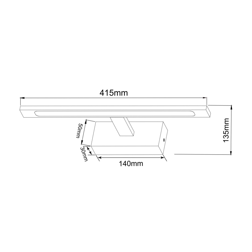 Zuma Line - LED Badezimmer-Spiegelleuchte LED/12W/230V 41 cm IP44 glänzender Chrom