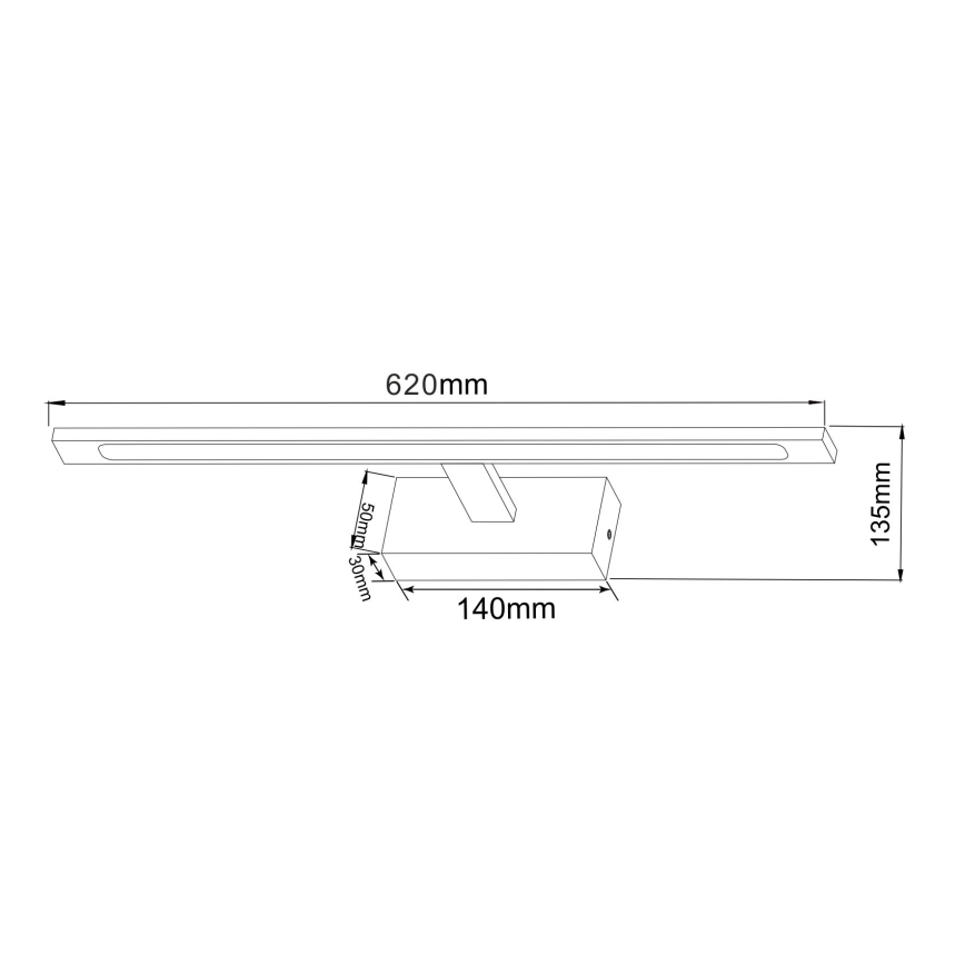 Zuma Line - LED Badezimmerspiegelbeleuchtung LED/20W/230V 62 cm IP44 gold