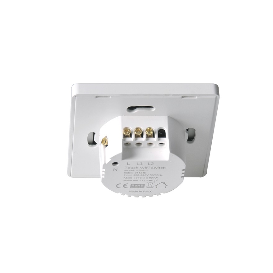 Zweipoliger Touchschalter SMART 2x800W/230V Wi-Fi Tuya
