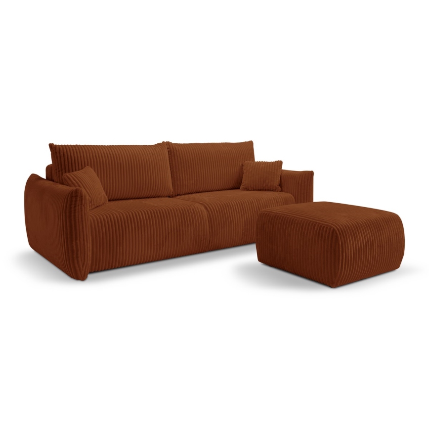 Zweisitzer-Klappsofa FRIDA braun