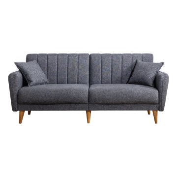 Zweisitziges, ausziehbares Schlafsofa KITO, dunkelgrau