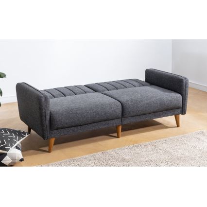 Zweisitziges, ausziehbares Schlafsofa KITO, dunkelgrau