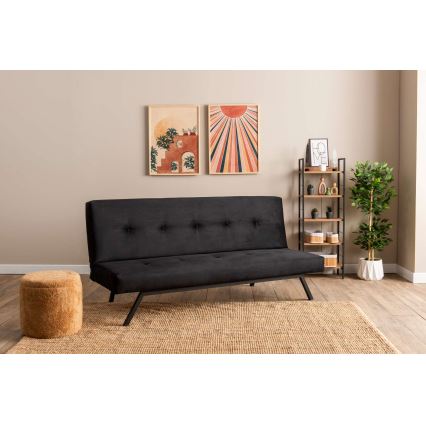 Zweisitziges Schlafsofa BAKU, schwarz